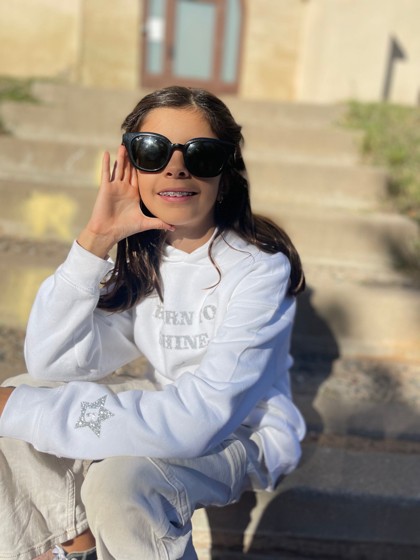 SUDADERA SHINE KIDS - BLANCA HOODY