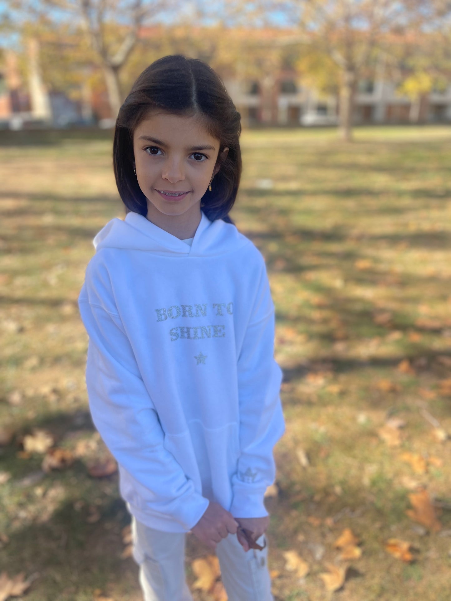 SUDADERA SHINE KIDS - BLANCA HOODY