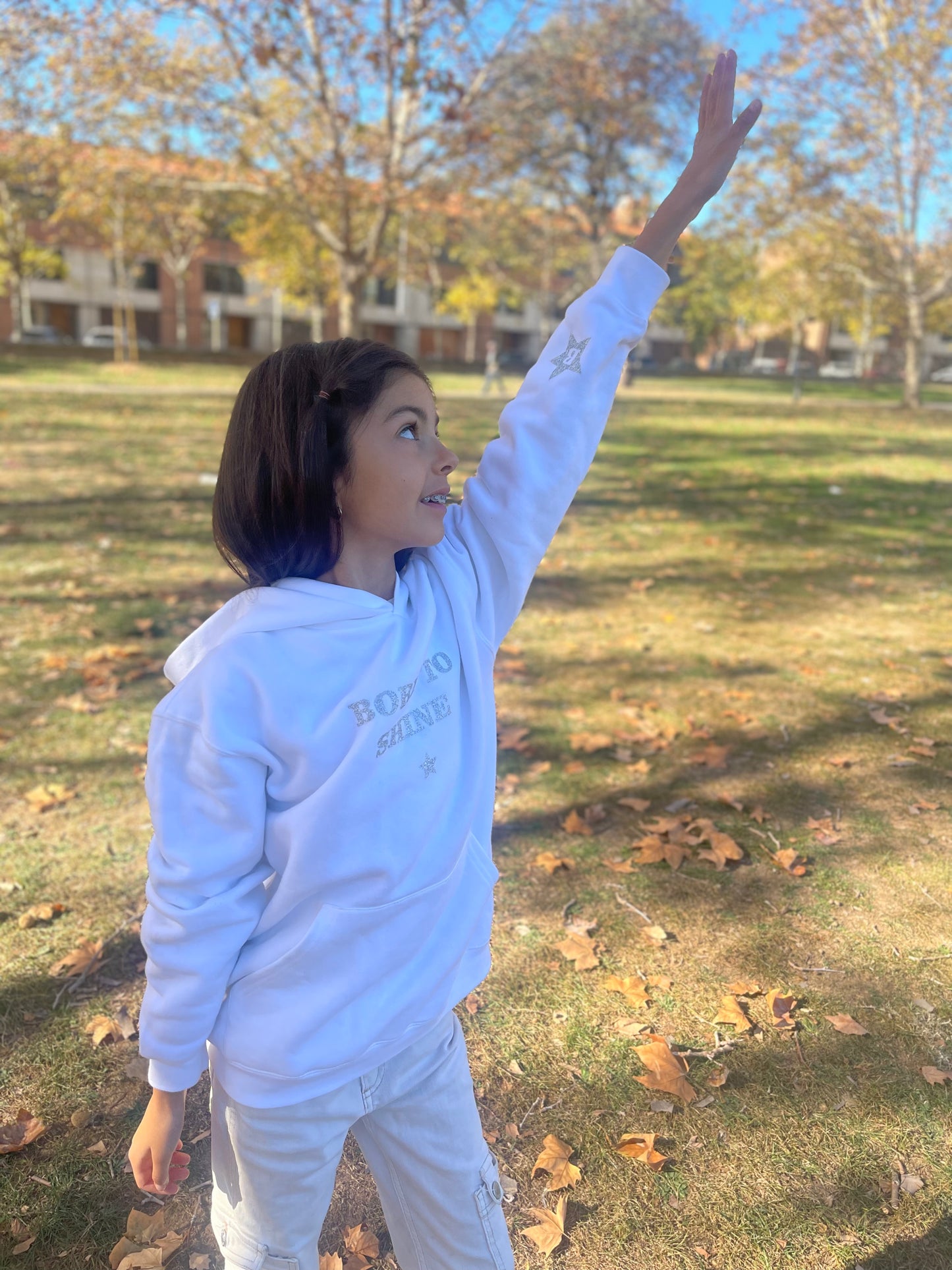 SUDADERA SHINE KIDS - BLANCA HOODY