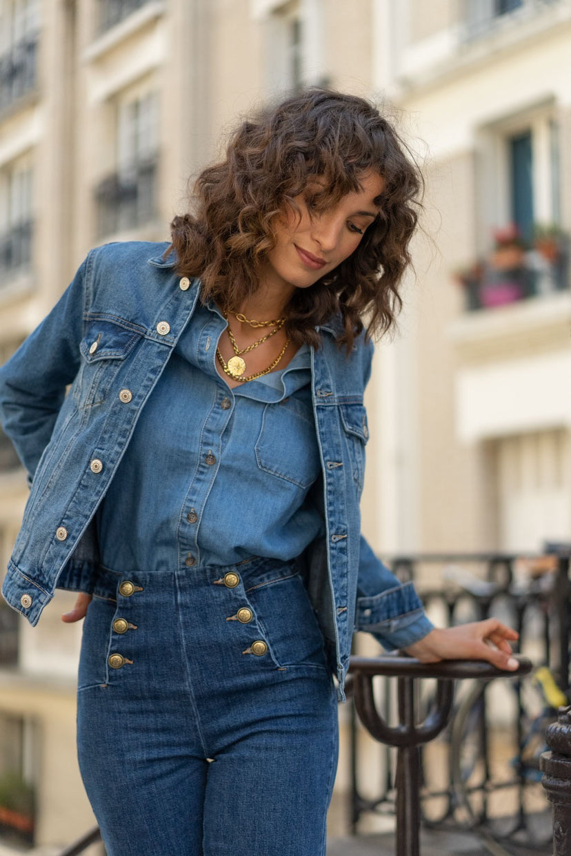 NEW PANTALÓN LARGE FLARE DENIM