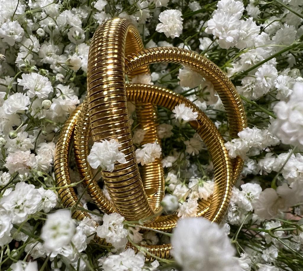 PULSERA TUBOGA TRIPLE ORO