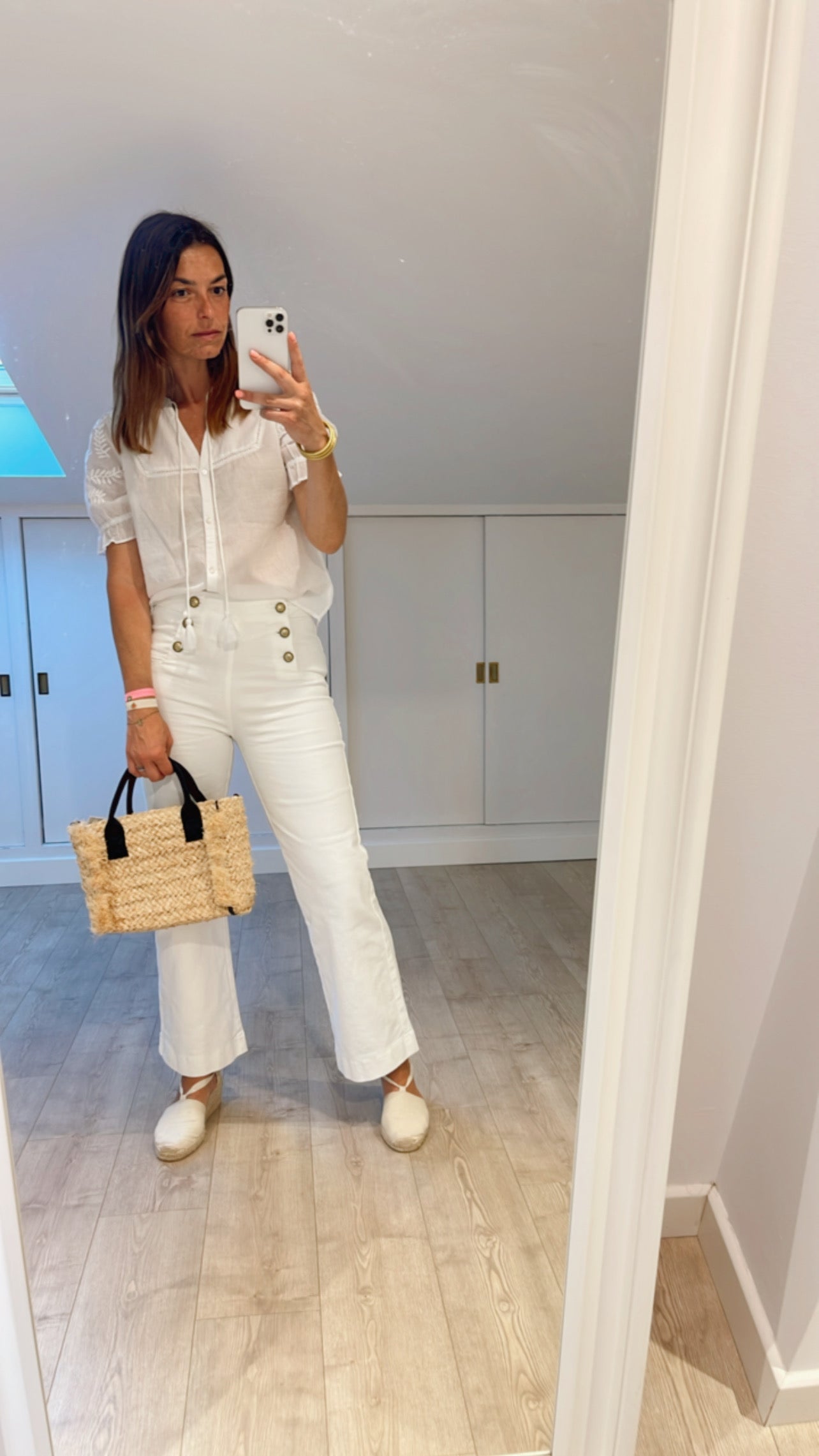 NEW PANTALÓN LARGE FLARE BLANCO
