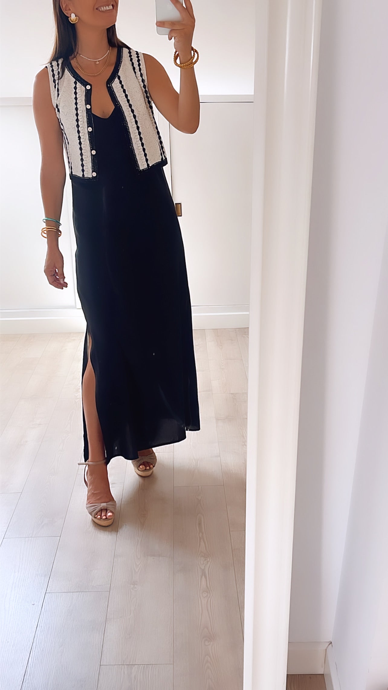 CHALECO CROCHET NOIR