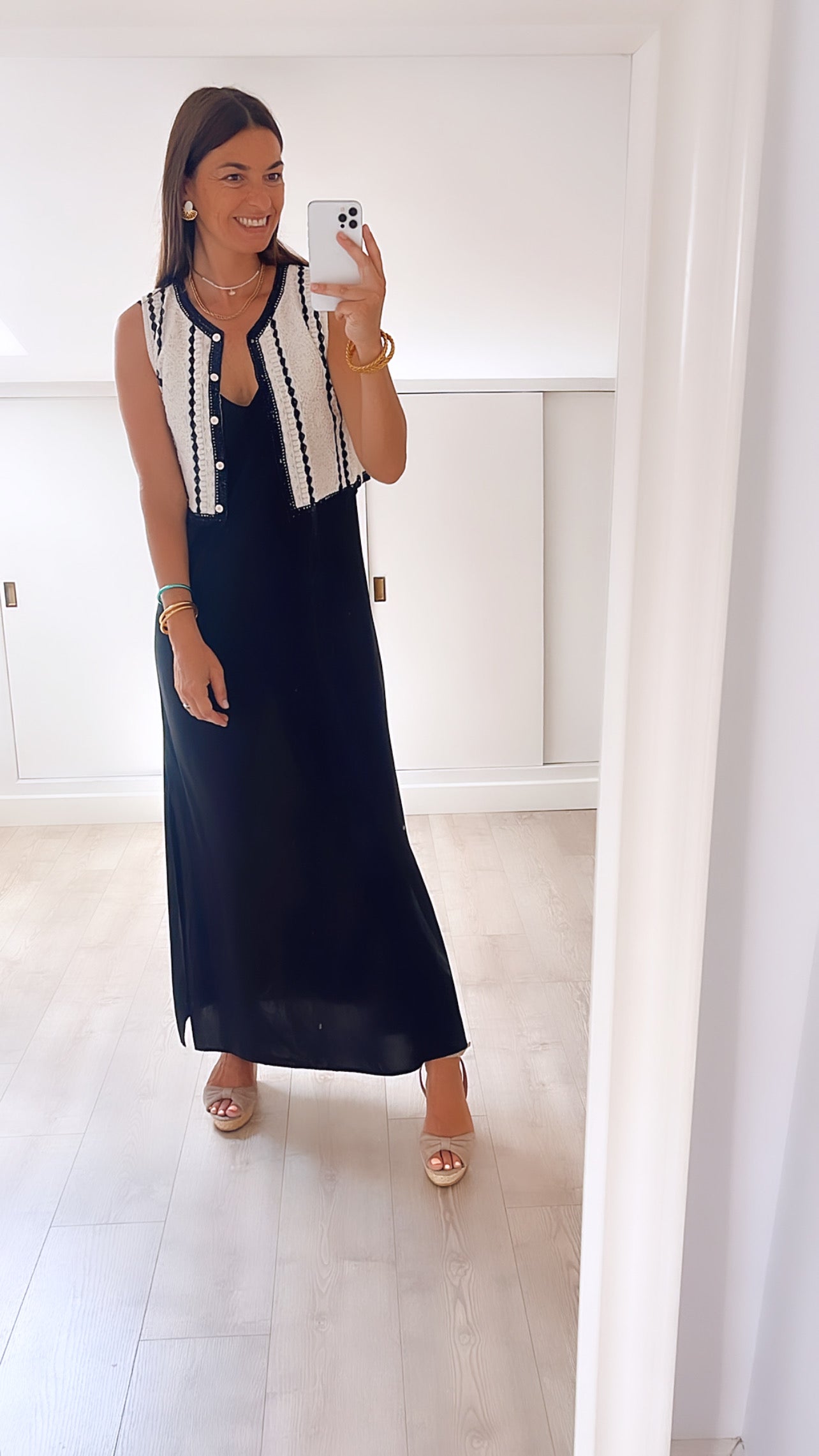 CHALECO CROCHET NOIR
