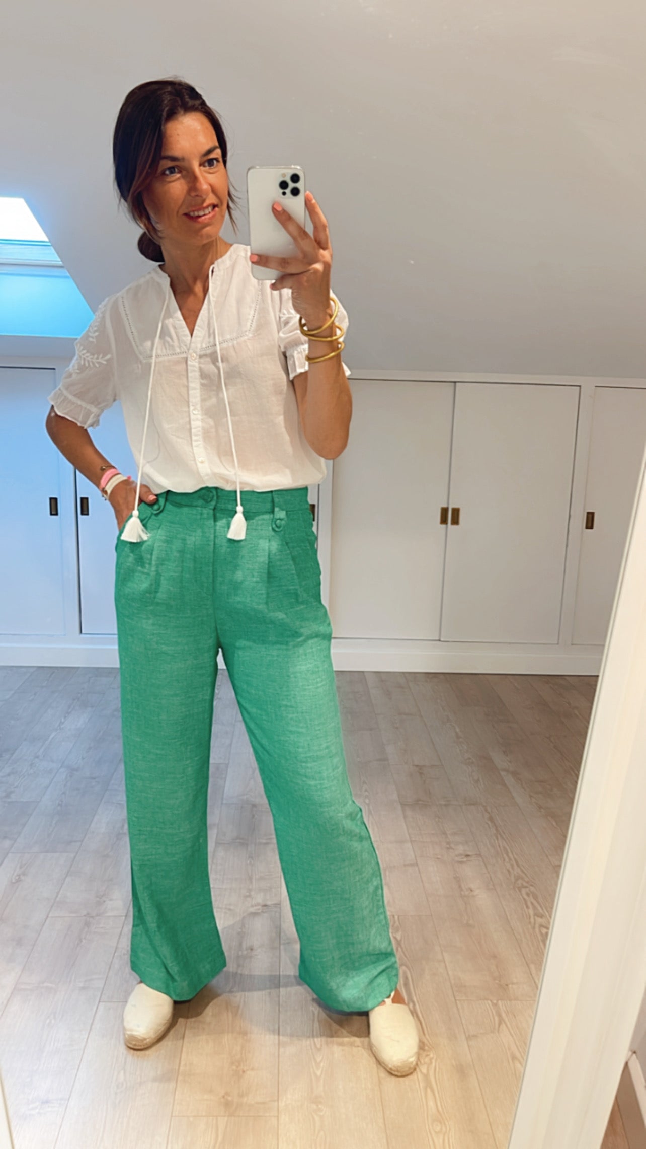 PANTALÓN LINO VERDE