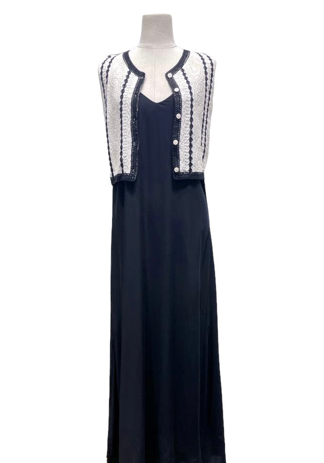 CHALECO CROCHET NOIR