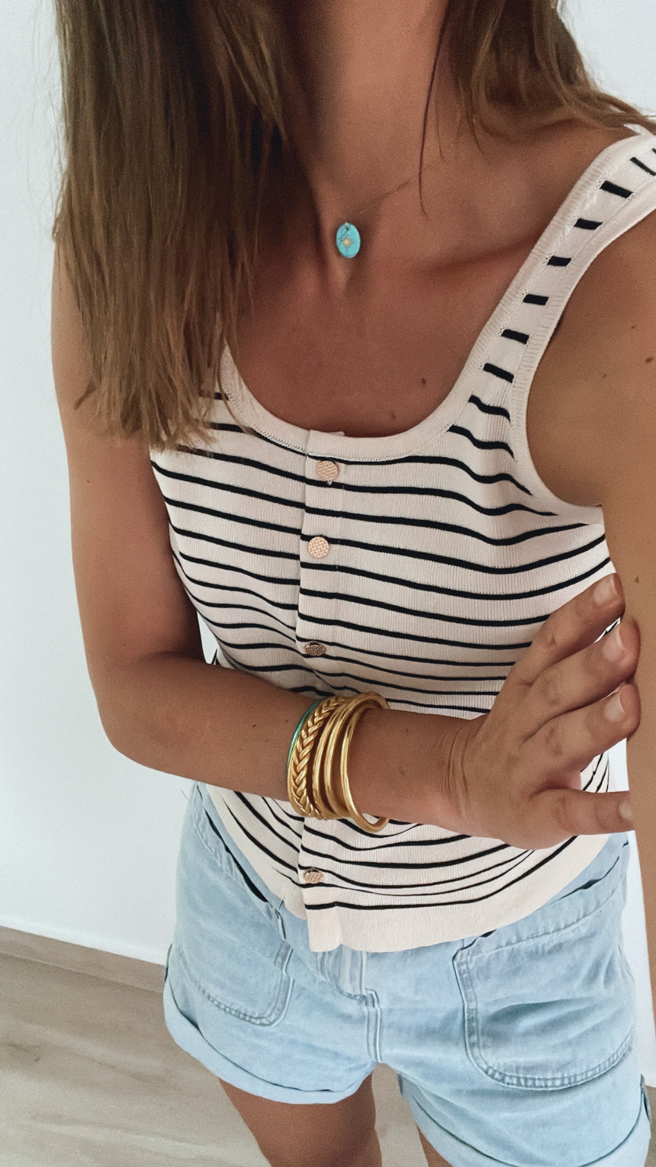 PULSERA PAN DE ORO TRENZADA (AUTENTICA)