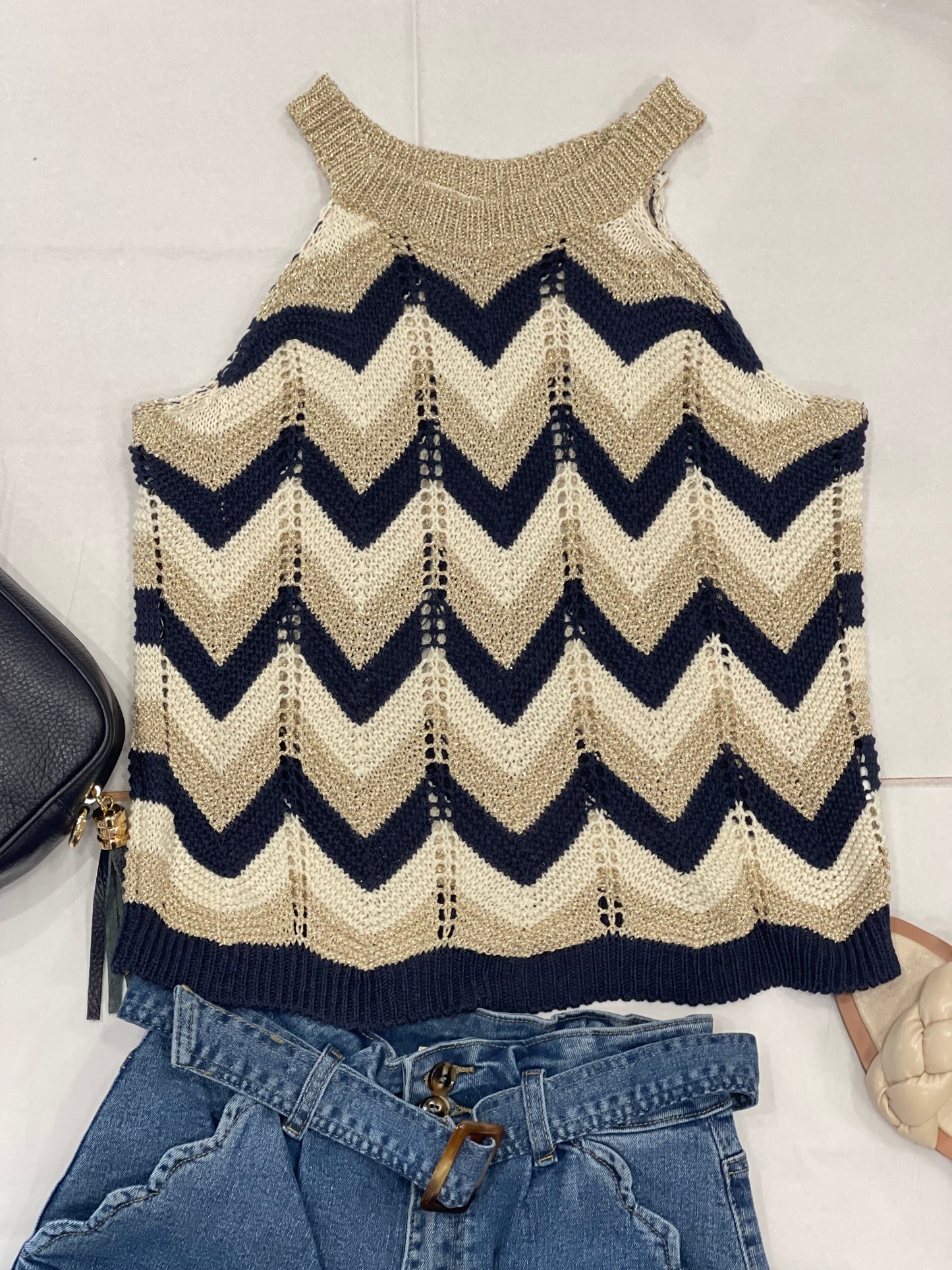 TOP ZIG ZAG GOLD