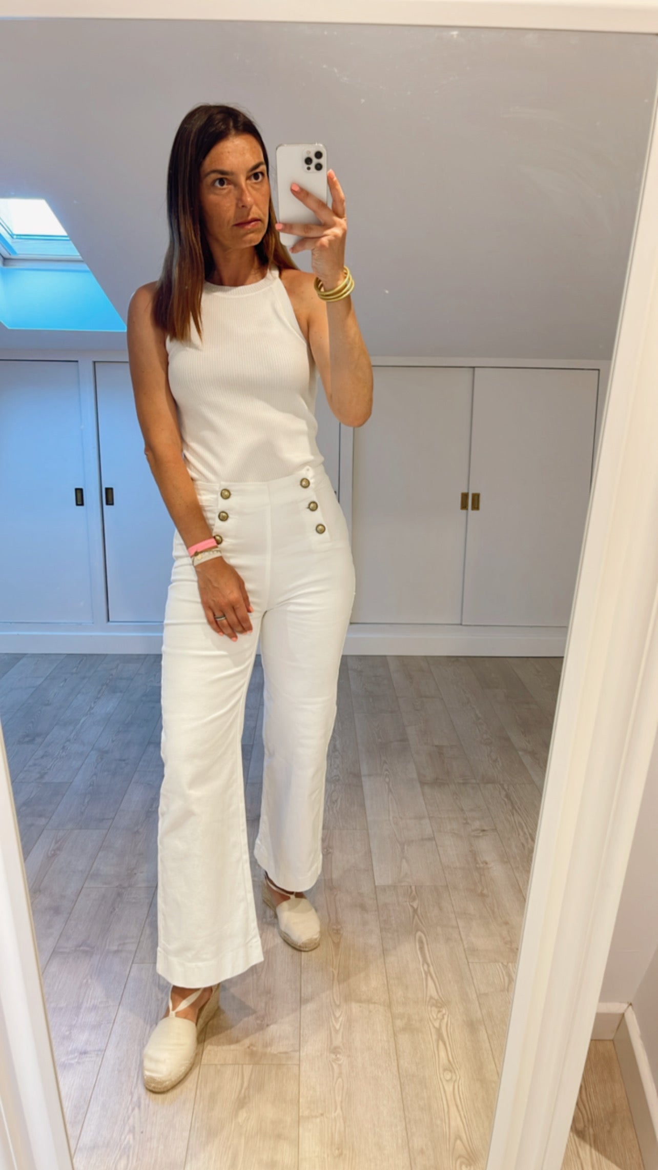 NEW PANTALÓN LARGE FLARE BLANCO