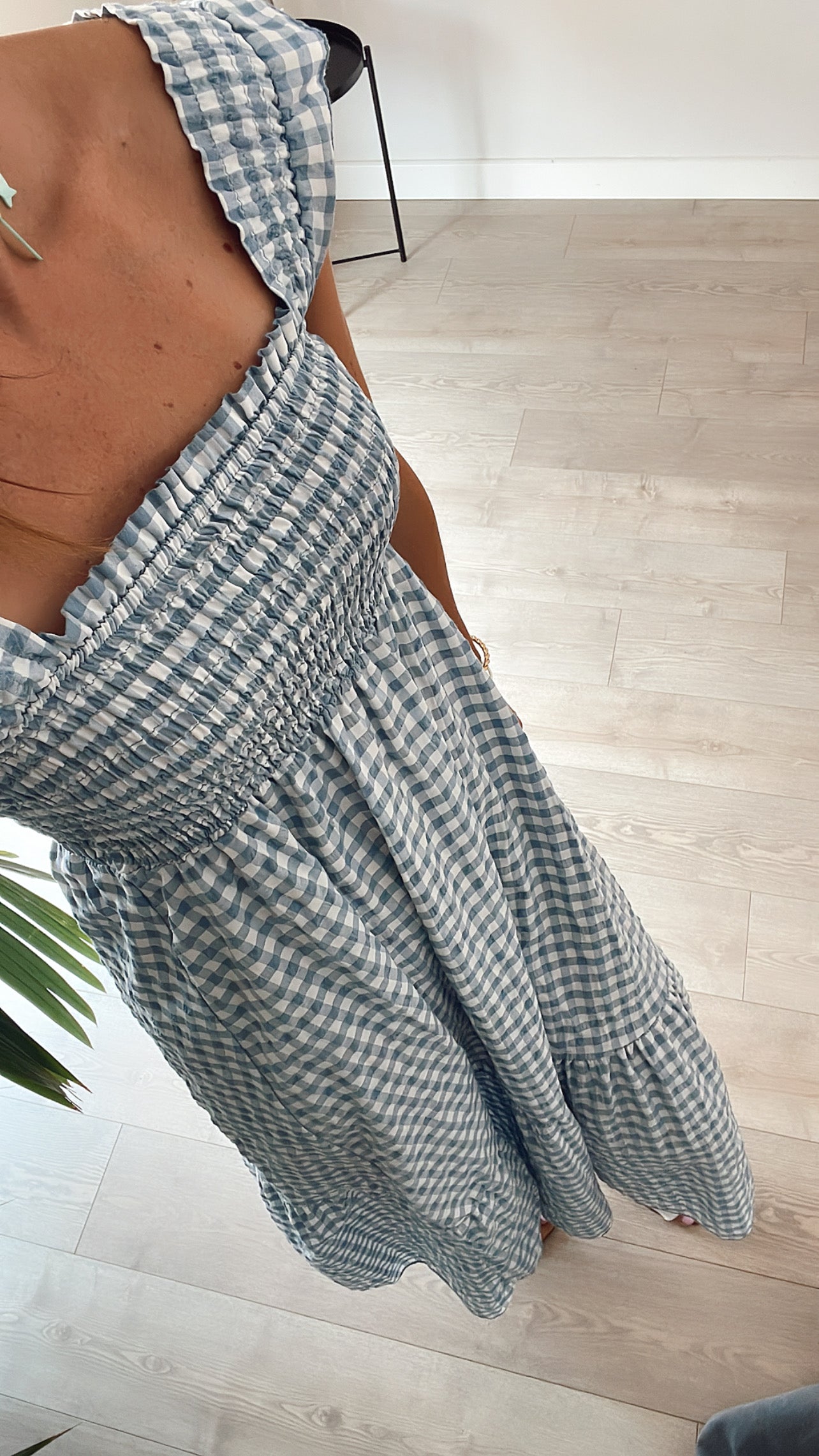 NEW VESTIDO VICHY AZUL DESGASTADO