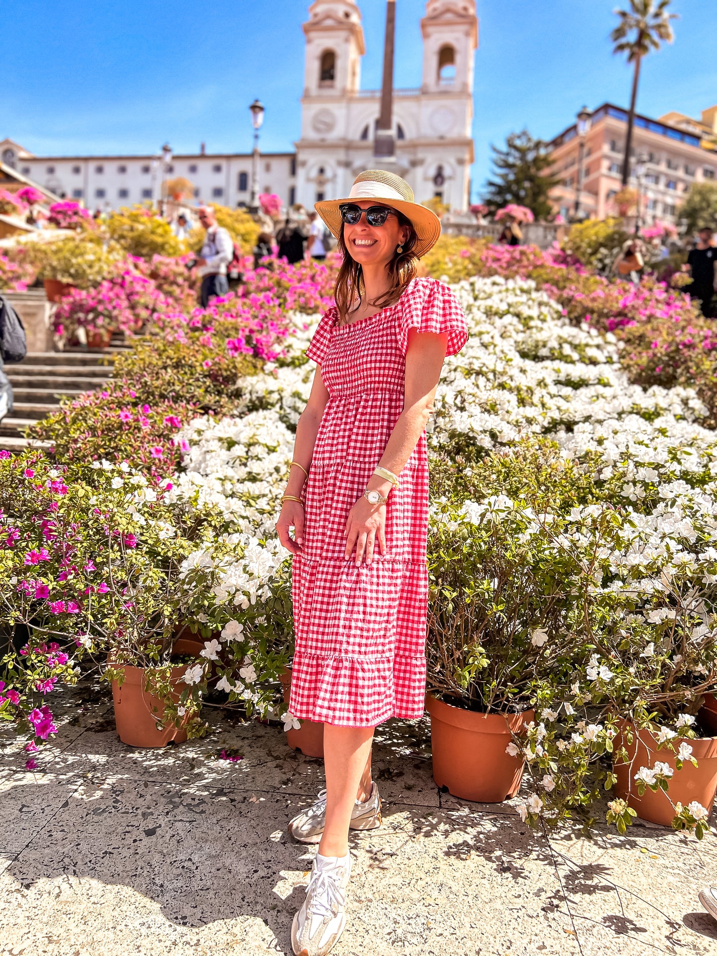 VESTIDO VICHY MANGAS