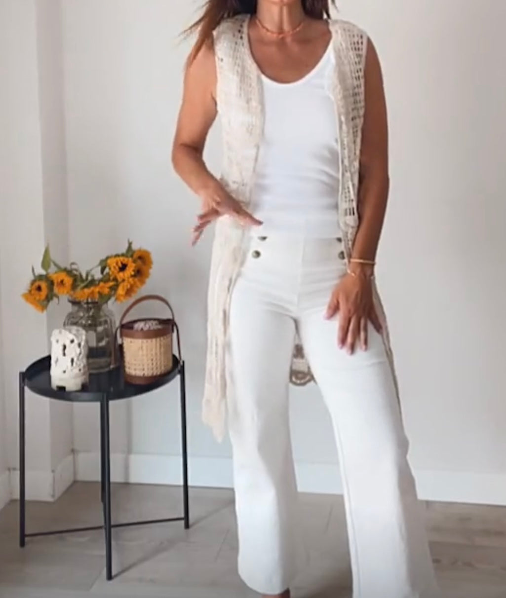 CHALECO LARGO CROCHET