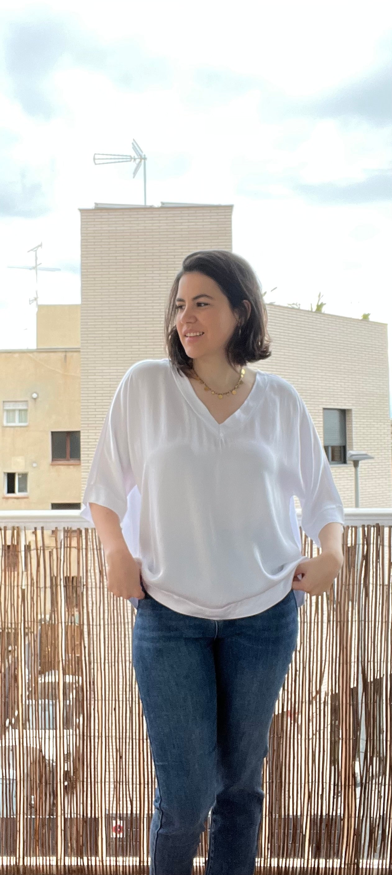 Blusa V Raso