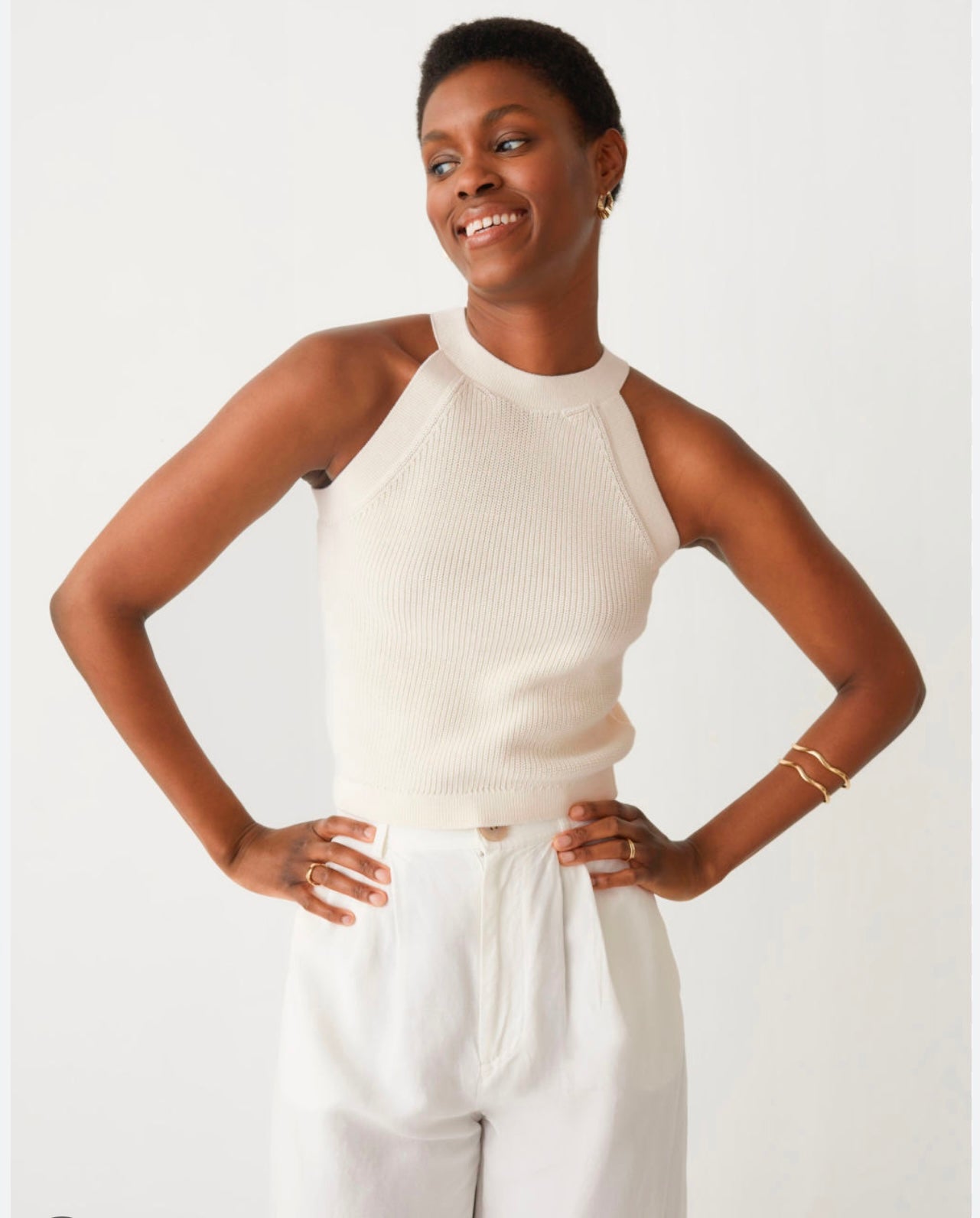 TOP HALTER BLANCO