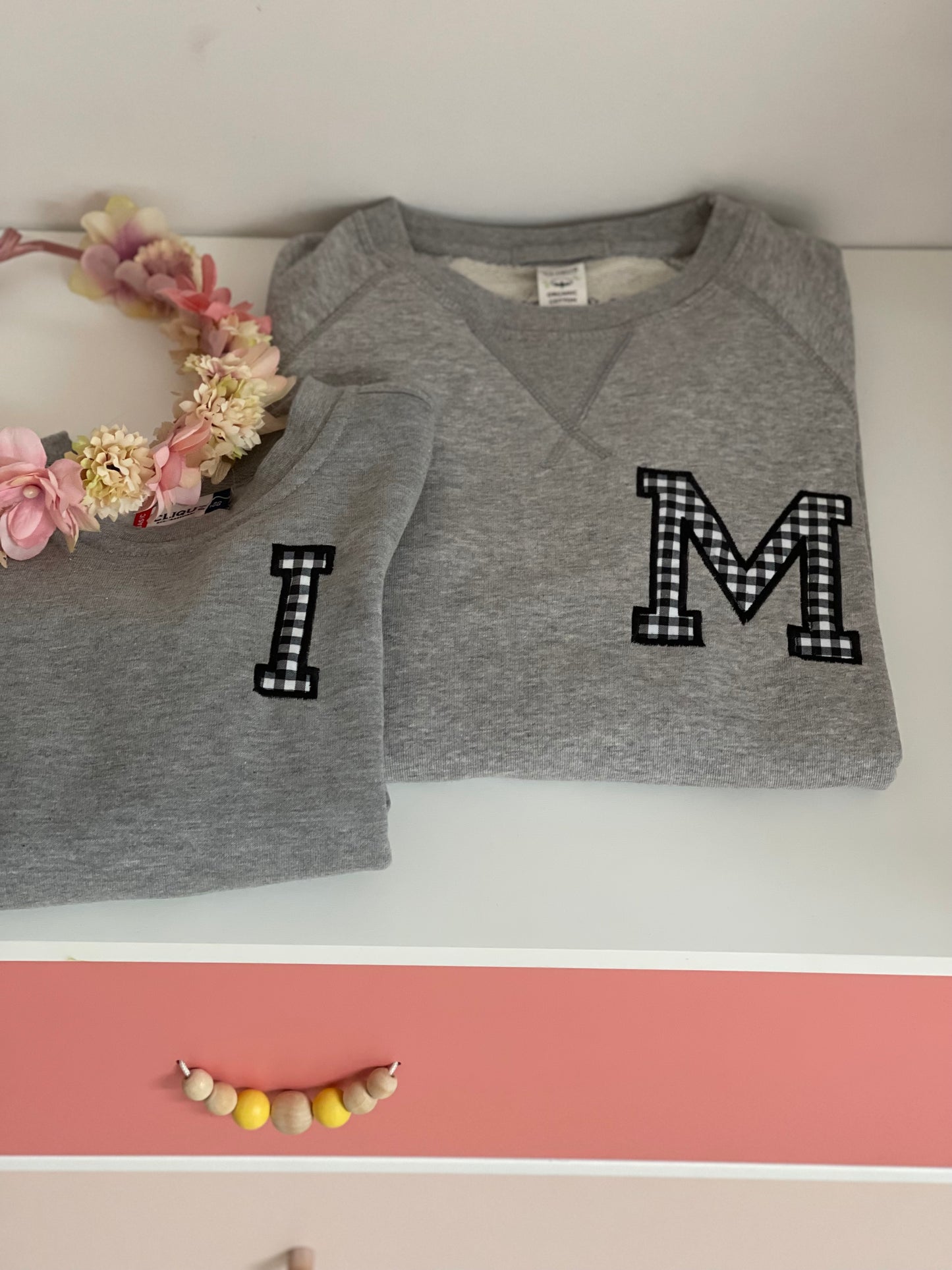 PACK FAMILY SUDADERAS - GRIS VICHY - PERSONALIZADAS