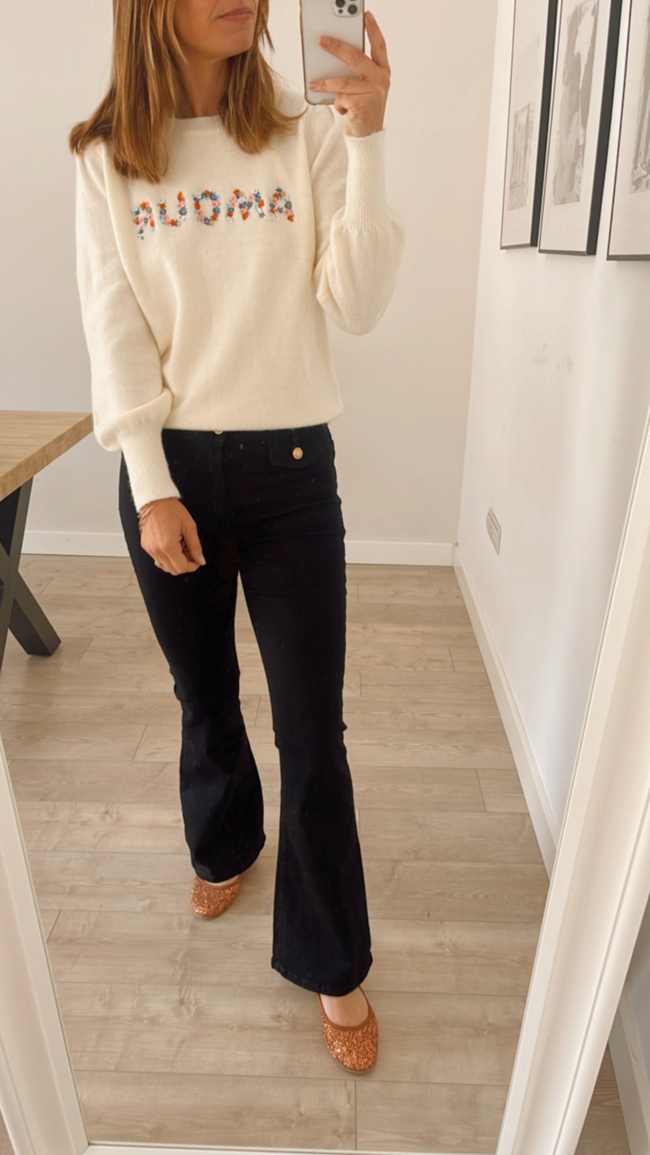 PANTALON CAMPANA NEGRO